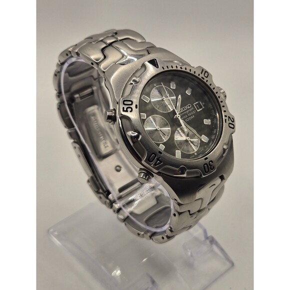 Seiko 7T32-6M49 Stainless Steel 42.5mm Chronograph Alarm Watch. Excellent. - Picture 4 of 15